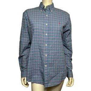 Ralph Lauren Plaid Button Down Shirt Size M Multicolor Cotton